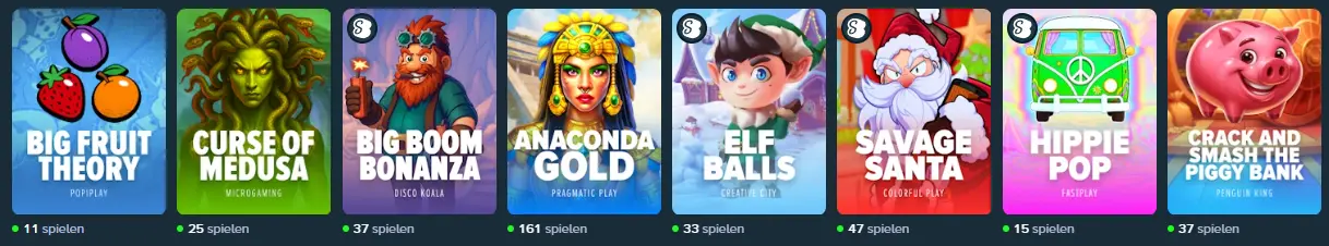 Spielautomaten im STAKE CASINO
