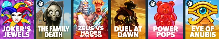 Verfügbare Spielautomaten-Arten bei  STAKE CASINO
